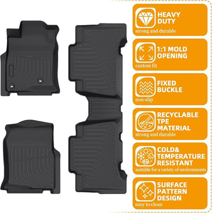 Floor Mats for Toyota 4Runner 2003 2004 2005 2006 2007 2008 2009,4th gen 4runner Floor Mats for 4Runner SR5 | Limited, TPE Floor Liners Front & Rear Row(FIT for 5&7 Seats)