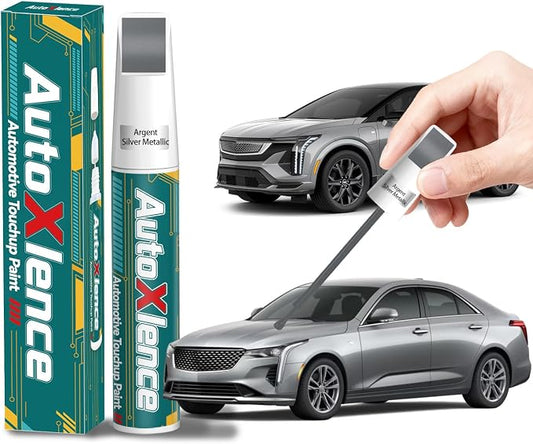 Argent Silver Metallic(GXD/WA130H) Touch Up Paint Compatible with Cadillac Car Paint Pen Scratch Repair Automotive Scratch Remover Fix Exact Color Match