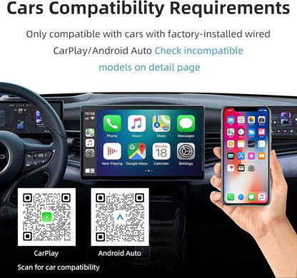 C5 2-in-1 Wireless CarPlay & Android Auto Adapter – Converts Factory Wired Connection to Wireless for Cars 2016+, Mini Plug & Play Car Play Dongle, OTA Update, USB C Cable, for iPhone & Android Phones