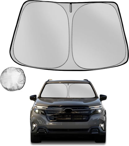 Windshield Sun Shade for 2025 Su-baru Forester Foldable Sun Sunshade for Car Front Window Blocks UV Rays and Heat Automotive Interior Protector Custom Fit Accessories