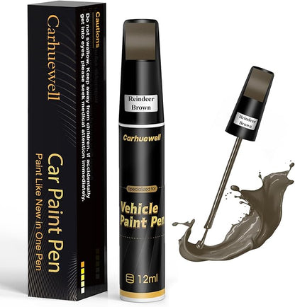 Bronze Touch Up Paint for Cars, Auto Car Paint Touch Up Paint Pen for Deep Scratches, Car Scratch Repair Pen, Quick and Easy Solution to Repair Minor Automotive Scratches (Reindeer Brown)