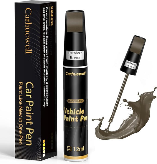 Bronze Touch Up Paint for Cars, Auto Car Paint Touch Up Paint Pen for Deep Scratches, Car Scratch Repair Pen, Quick and Easy Solution to Repair Minor Automotive Scratches (Reindeer Brown)