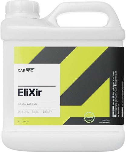 CARPRO EliXir Quick Detailer - Quick Detail Provides a Fast Layer of Depth, Gloss, and Hydrophobic Energy - 4 Liter (135oz)