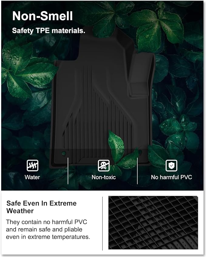 KIWI MASTER Floor Mats & Cargo Mat for 2014-2023 Jeep Cherokee (Not Grand Cherokee), Custom Fit All Weather Car Mats, Heavy Duty TPE Floor Liners, Front & Rear & Tray Trunk Mat Set, Black