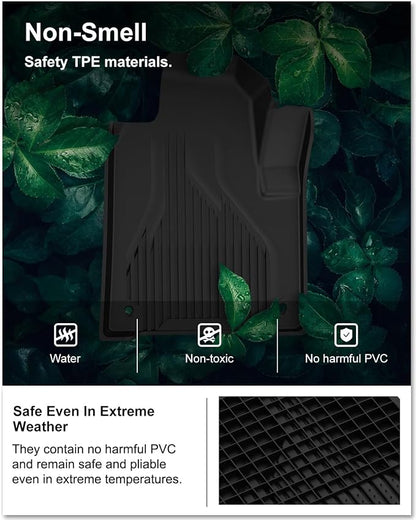 KIWI MASTER Floor Mats & Cargo Mat for 2014-2023 Jeep Cherokee (Not Grand Cherokee), Custom Fit All Weather Car Mats, Heavy Duty TPE Floor Liners, Front & Rear & Tray Trunk Mat Set, Black
