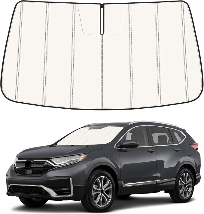 Windshield Sun Shade for Honda CRV 2017-2022, Front Window Visor Accessories, Folding Design Blocks Heat & UV Rays Maintain Cool Interior and Save Space