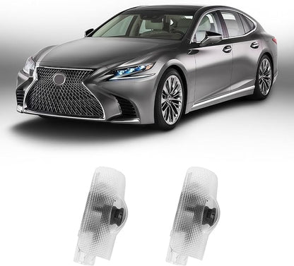2pcs Car Door Lights Logo Projector, F-Sport Logo Compatible with LS/ES/is/LX/RX/GS/GX/RC/UX, No Fade HD LED Car Welcome Projector Lights, 3D Ghost Shadow Puddle Light(for F-Sport)