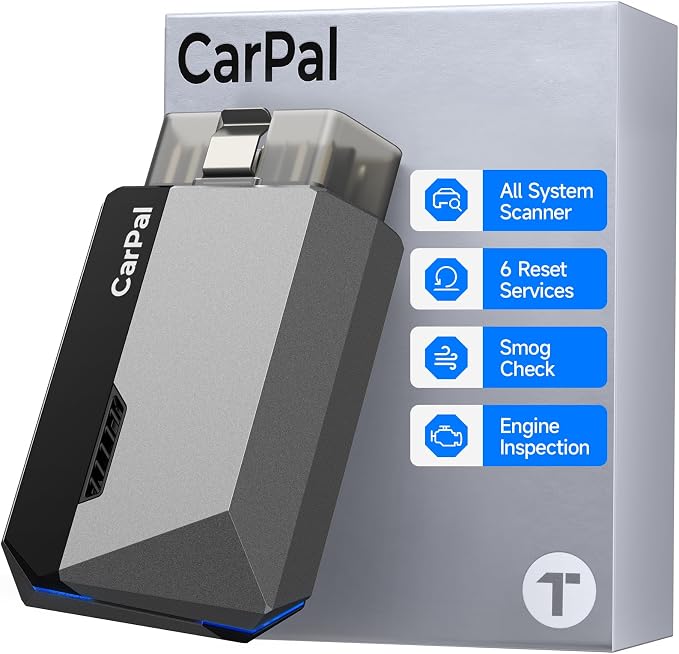 TOPDON Carpal-US OBD2 Code Reader Bluetooth, All System OBD2 Scanner for iOS & Android, Vehicle Health Check, 6 Maintenance Services, Smog Check, Repair Guide, 1 Year Free Update