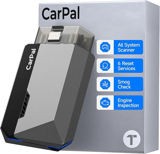 TOPDON Carpal-US OBD2 Code Reader Bluetooth, All System OBD2 Scanner for iOS & Android, Vehicle Health Check, 6 Maintenance Services, Smog Check, Repair Guide, 1 Year Free Update