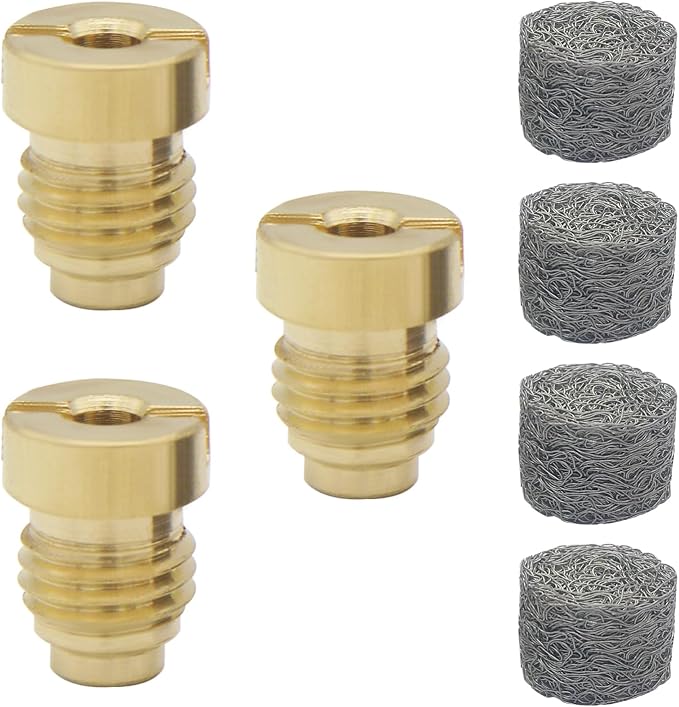3PCS 1.1 mm Foam Cannon Orifice Nozzle and 4PCS Foam Maker,Universal Thread Nozzle for Snow Foam Lance,3000 PSI