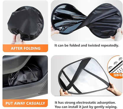 4PCS Car Window Shade, Automobile Sunshade, Car Sun Blocker, Static Suction car Window Sunshade, 99% Sun-Blocking Rate, Front and Rear Window sunshades