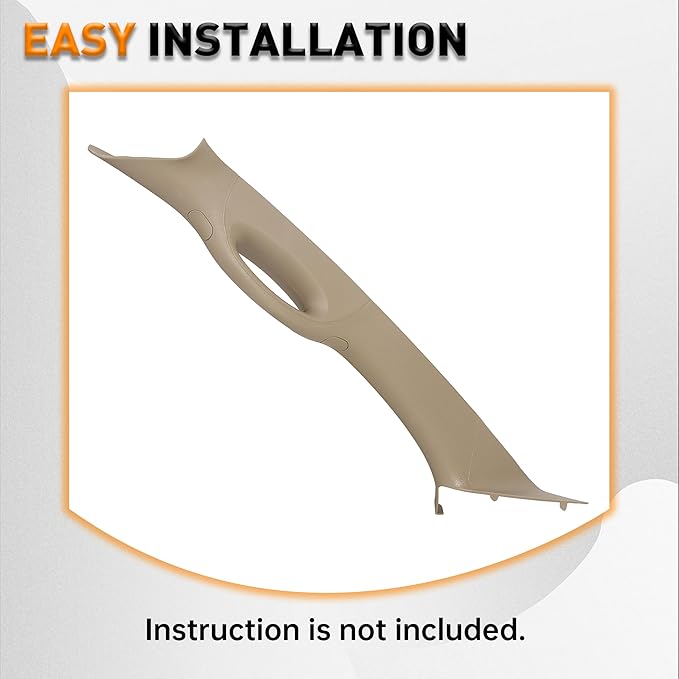 ECOTRIC A Pillar Interior Trim Grab Handle Driver Side Compatible with 2004-2008 Ford F150 F-150 Replacement for 4L3Z-1503599-AAC (Tan)