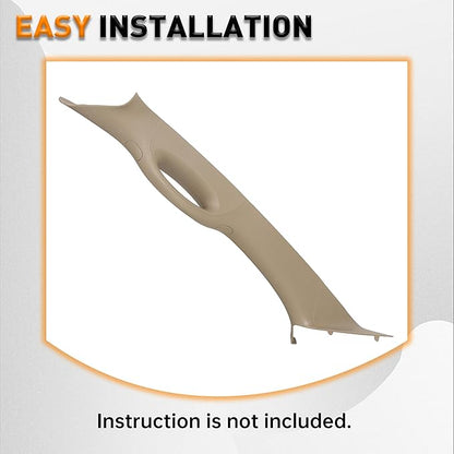 ECOTRIC A Pillar Interior Trim Grab Handle Driver Side Compatible with 2004-2008 Ford F150 F-150 Replacement for 4L3Z-1503599-AAC (Tan)