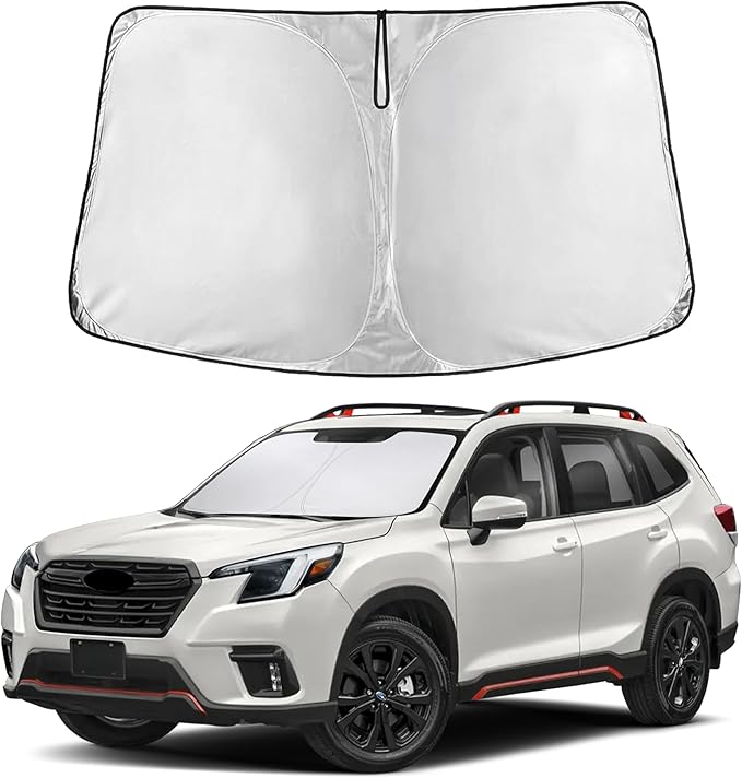 EcoNour Windshield Sunshade Compatible for Subaru Forester 2019-2022 2023 2024, Sun Visor for Front Windshield & Window Sun Shade Cover, UV Heat Blocker & Protector, Car Accessories