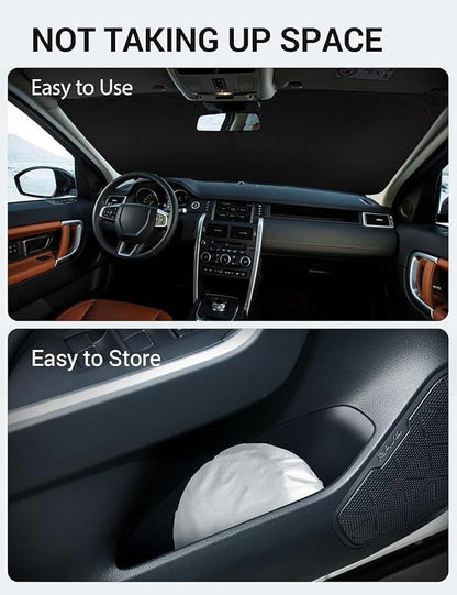 Proadsy 2026 Upgrade Front Windshield Sun Shade Foldable Sunshade Protector Custom Fit 2014-2019 Discovery Sport Accessories