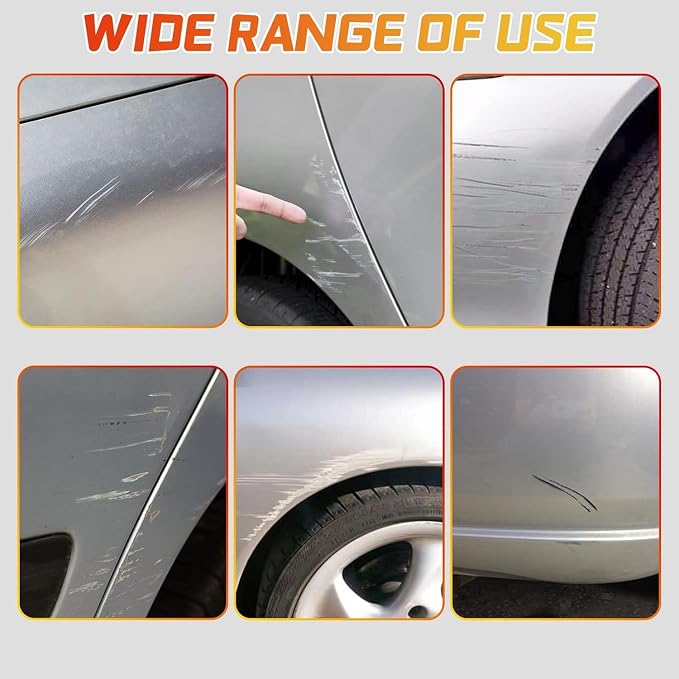 Touch up Paint Pen for Cars, 2-in-1 Car Paint Scratch Repair Pen with Metal Tip and Brush, Quick & Easy Solution to Repair Minor Automotive Scratches, 0.8 fl oz, Silver