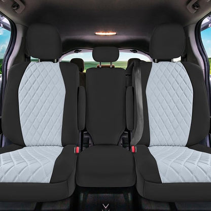 FH Group Custom Fit Car Seat Covers Specifically Made for Toyota Sienna 2011-2020, Car Seat Cover 2nd Row Set, 8 Seater Automotive Seat Covers in Gray Neoprene, Waterproof and Washable Seat Covers