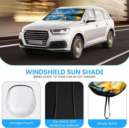 Windshield Sun Shade - Windshield Sun Shade Foldable Offers Ultimate Protection for Car Interior UV Protection Car