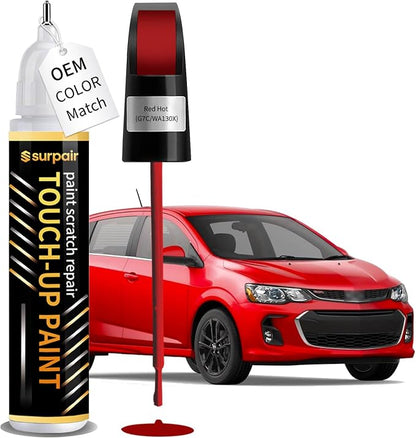 Red Hot G7C/WA130X Touch up Paint for Chevrolet OEM Color Match Car Scratch Repair Kit for Nicks & Chips Scratches Quick & Easy Paint Fix 2-In-1 Car Scratch Remover Pen