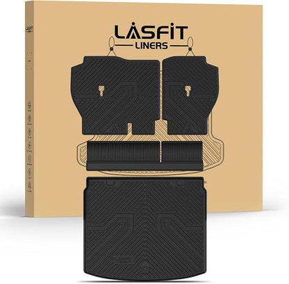 LASFIT Cargo Mat with Backrest Mat for Honda CR-V 2026 2025 2024 2023 (Gasoline & Hybrid & e:FCEV), All Weather Custom Fit TPE Trunk Mat Trunk Liner Cargo Liner with Seatback Mat (Upper Position)