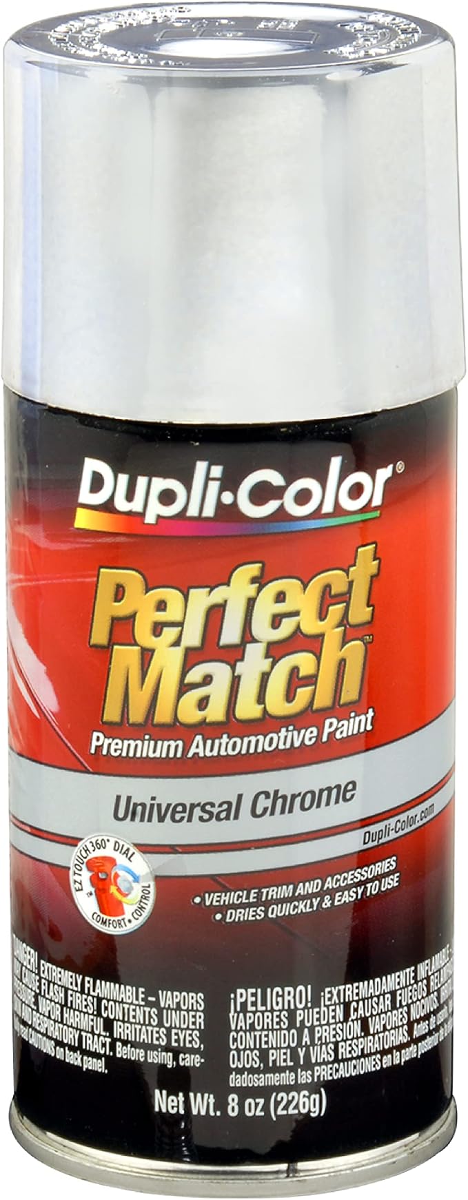 Dupli-Color EBUN02007 Perfect Match Automotive Spray Paint - Universal Chrome - 8 oz. Aerosol Can