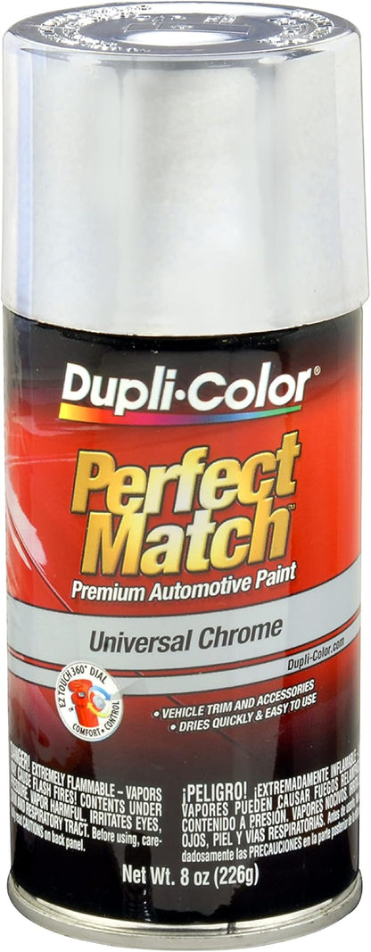 Dupli-Color EBUN02007 Perfect Match Automotive Spray Paint - Universal Chrome - 8 oz. Aerosol Can