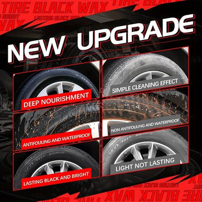 Tire Shine Paste | The Perfect Shine | Durable and User Friendly Tire Dressing | Long Lasting UV Protection for Black Tires, Wheels, & Rubber | 5.29 Oz Kit with Sponge