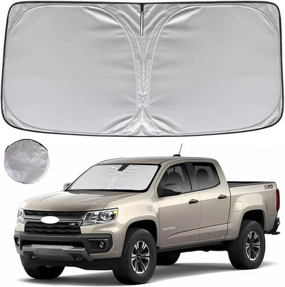 KAYZT Windshield Sun Shade for 2015-2022 Che-vrolet/Chevy Colorado Foldable Sunshade Front Window Custom Fit Car Accessories