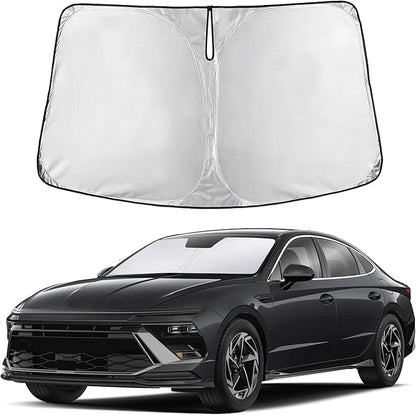 EcoNour Windshield Sunshade Compatible for Hyundai Sonata 2020-2024 2025 2026, Sun Visor for Front Windshield & Window Sun Shade Cover, UV Heat Blocker & Protector, Car Accessories