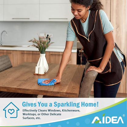 AIDEA Microfiber Cleaning Cloth, 800PK, Soft Absorbent Rags, Microfiber Towels for Cars, Kitchen Towels, Dusting Cloth for Home, Window, Cleaning Supplies, 12"×12"