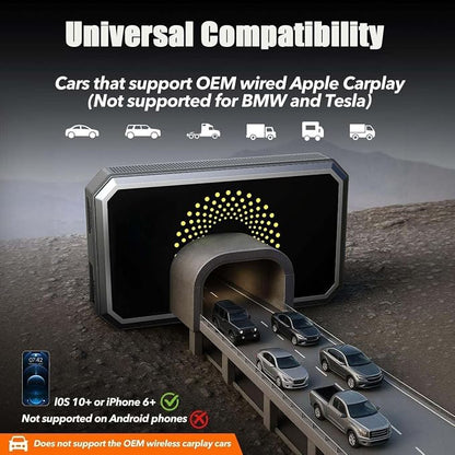 2026 New 3 in 1 Magic Box Carplay, Wireless CarPlay Adapter Magic Video Box with USB Drive, Wireless Carplays Adapter Netflix for Wired CarPlays & Android Auto Cars (Gray 2+16G)
