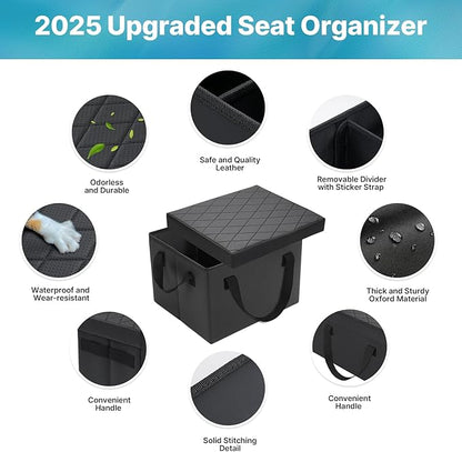 Mixsuper Liner Car Seat Organizer for 2015-2020 Chevy Tahoe/GMC Yukon, Console Organizer Backseat Box for Chevy Tahoe, Dog Toy Box Storage Bin Kids Toys Baby Supplies Travel Accessories