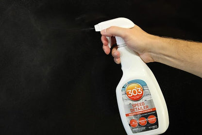303 Products Marine Speed Detailer - Instantly Shines And Protects - UV Protection - Protects Against Fading - Removes Dust, Dirt, And Smudges, 32 fl. oz. (30205)Packaging May Vary, White