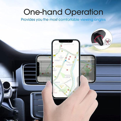 TechMatte MagGrip Car Vent Mount, Magnetic Air Vent Smartphone Holder for iPhone 17 16 15 14 13 12 Series