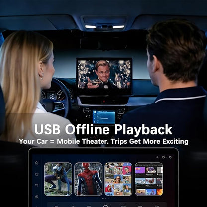 AI Box Carplay, Ai Magic Box for Streaming Netflix/YouTube/TikTok, Car Play Wireless Adapter Supports for iPhone & Android Auto, Plug & Play, for Cars with OEM Wired CarPlay/Android Auto