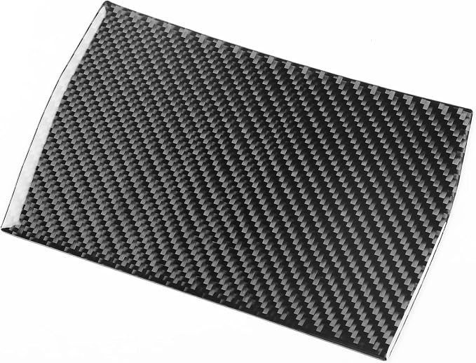 Real Quality Carbon Fiber Trim Car Rear Center Console Sticker Kit Decor Compatible with Dodge Charger 2008 2009 2010 Interior Accessories Decal 5pcs Black