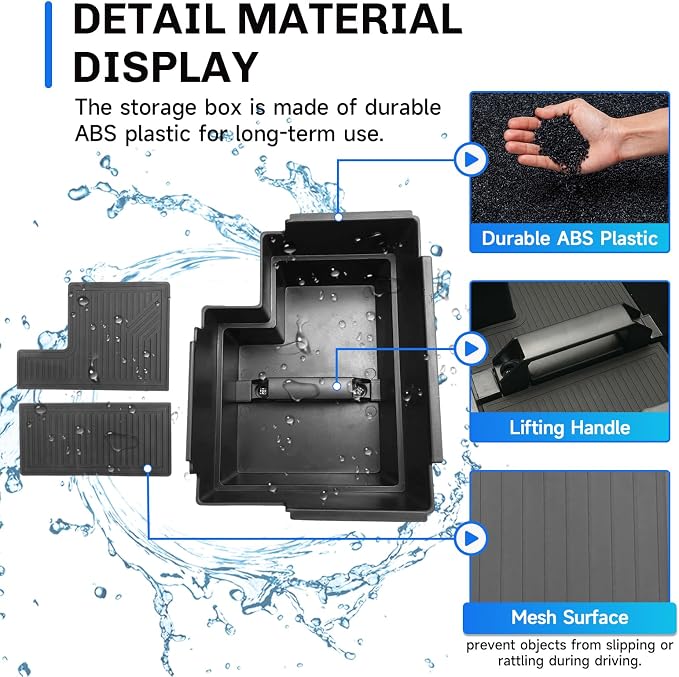 SXCY [Double Layer for 2025 2026 Ford Explorer Center Console Organizer Tray for 2025 2026 Ford Explorer Accessories Center Console Tray 2025 2026 Explorer Armrest Console Organizer Tray