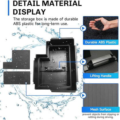 SXCY [Double Layer for 2025 2026 Ford Explorer Center Console Organizer Tray for 2025 2026 Ford Explorer Accessories Center Console Tray 2025 2026 Explorer Armrest Console Organizer Tray