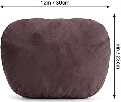 2PCS Car Pillow for Car Neck Pillow for Driving Seat Neck Support Soft Cushion Back Support Head-Rests for Vehicle Sleeping with Elastic Adjustment Strap (Coffee, Head)