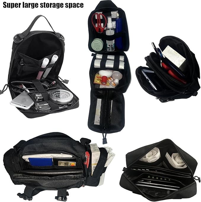 7 PACK Tactical Seat back organizer Truck organizer With 6 Detachable Pouches Universal For Car Truck Ford Jeep Military-Grade Heavier Panels With Multi-functional Packs (khaki)