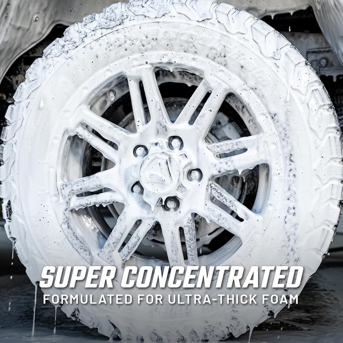 Slick Products Hybrid Ceramic Wash & Wax Super Concentrate – Extra Thick Foaming Car Shampoo & Motorcycle Wash Soap with Wax Protection – Perfect for Foam Cannon – 64 oz.