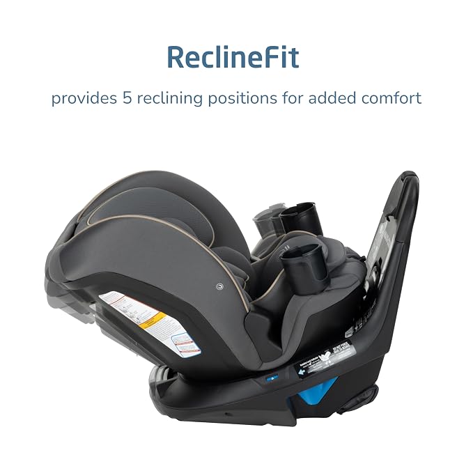 Maxi-Cosi Andi 360 Rotating All-in-One Baby Convertible Car Seat, Rear-Facing, Forward Facing Car Seat, Infant Toddler Booster, Easy Rotation, Tension System, Harness Adjust, Escargot