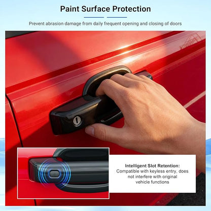PTYYDS 14Pcs Door Handle Cover Compatible with 2021-2025 Ford Bronco Door Bowl Cover (with Smart Hole) ABS Glossy Black Inner Handle Trim Replacement for 2021-2025 Ford Bronco Accessories
