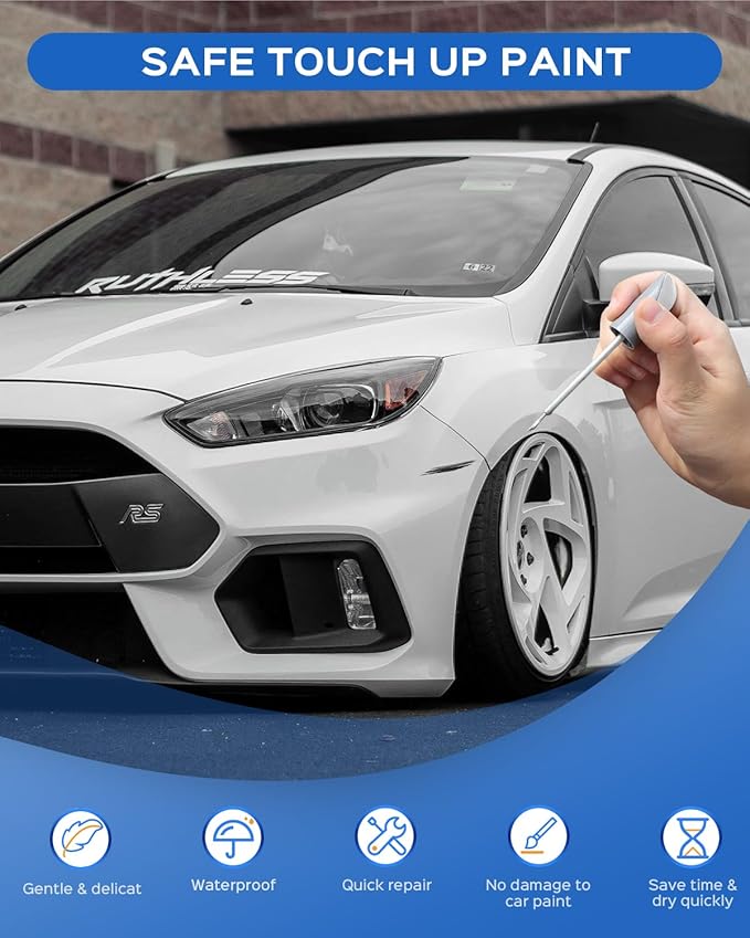 YZ/Z1/M6887 Oxford White Touch Up Paint Compatible with Ford Exact Match–Chips and Nicks Touch Up