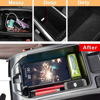 TTCR-II Center Console Organizer Tray for BMW X3 2018-2024 and X4 2019-2025 2026, for X3 G01 Console Organizer 2018-2024, for X4 G02 Center Armrest Storage Box 2019-2025 2026