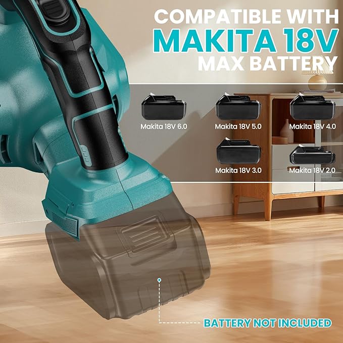 Cordless Vacuum for Makita Battery, 5 in 1 Lightweight Handheld Vacuum Cleaner with 500W Powerful Motor, 46 CFM Portable Hand Vacuum with Filtration HEPA for Floor, Carpet(Battery Not Included)