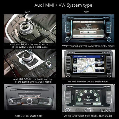 AMI MDI MMI Interface Bluetooth Module AUX Receiver Cable Adapter for Audi VW Radio Stereo Car Wireless A2DP Audio Input(MMI 3G)