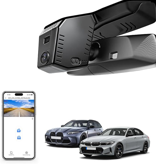 Mangoal 4K Dash Cam for BMW 3-Series Gen7 G20 G21 G28 2020-2026 Select 2019 M3 G80 G81(Model B), OEM Style, 2160P UHD Video, WiFi & APP, GPS, 64GB Card