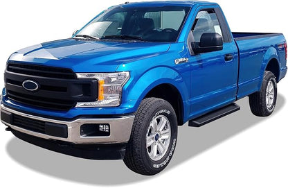 APS Black Running Boards Style Compatible with Ford F150 2015-2026 Regular Cab & F-250 F-350 Super Duty 2017-2026 (Nerf Bars Side Steps Side Bars)