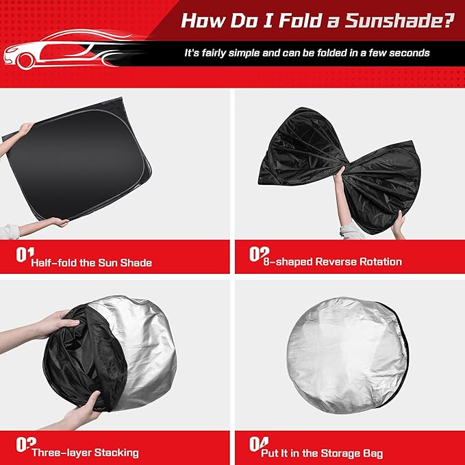 ARISMOTOR Windshield Sun Shade for Jeep Renegade 2015-2024, Custom Fit Foldable Front Window Sunshade Sun Visor Protector, Block UV Rays Keep Your Car Cooler